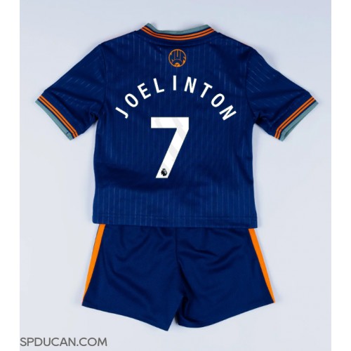 Dječji Nogometni Dres Newcastle United Joelinton #7 Rezervni 2025-26 Kratak Rukav (+ Kratke hlače)